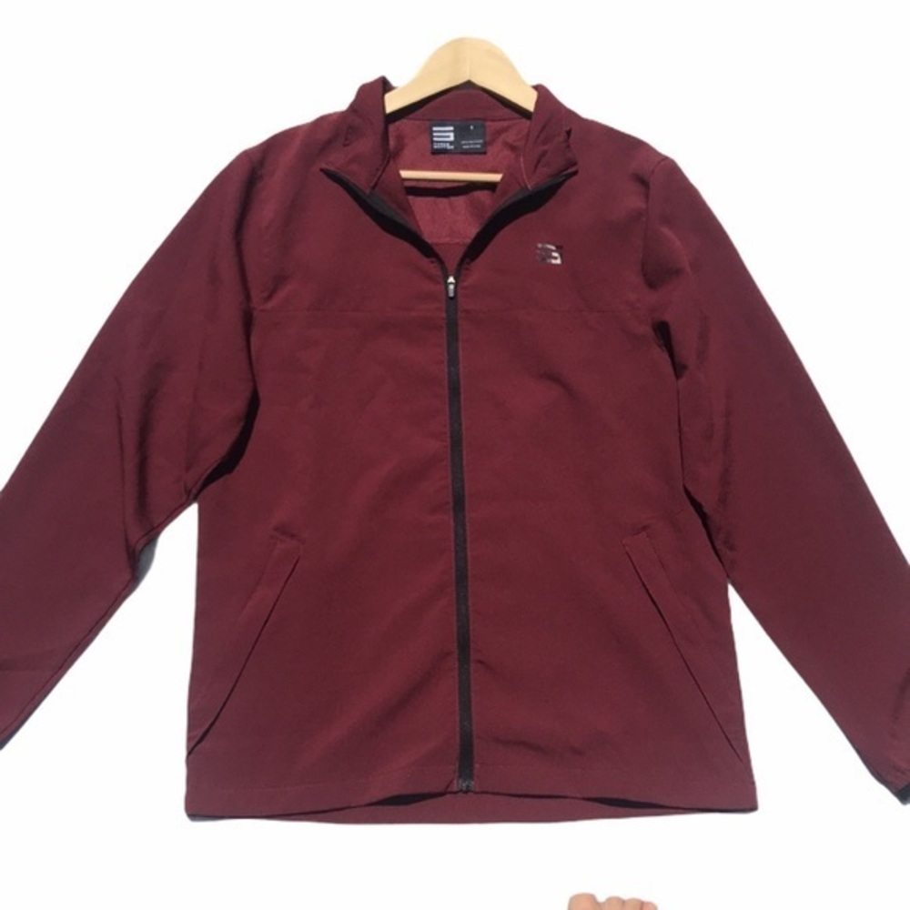 Three Sixty Six Men's Maroon Golf Full Zip‎ Jacket